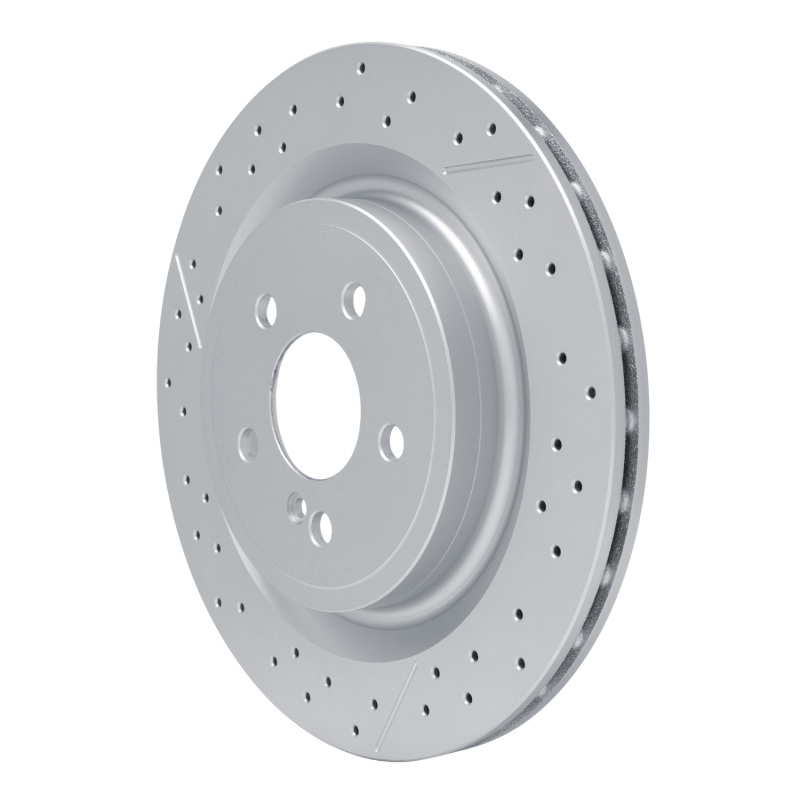 Mercedes-Benz GLA45 AMG Brake Rotor (1) - Rear - R1 Concepts - Drilled and Slotted - `12-`20